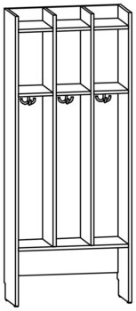 Produktbild von AROBA Krippen-Standgarderobe, B 60,6 x H 150,5 x T 27,5 cm, PG1