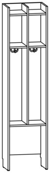 Produktbild von AROBA Hort-Standgarderobe, B 41 x H 166,5 x T 27,5 cm, PG1