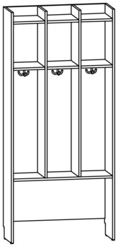 Produktbild von AROBA Hort-Standgarderobe, B 75,4 x H 166,5 x T 27,5 cm, PG1