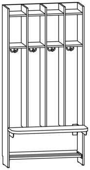 Produktbild von AROBA Hort-Standgarderobe, B 80,3 x H 166,5 x T 52,5 cm, PG1