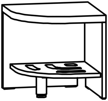 Produktbild von AROBA Kindergartenbank Außenecke Basic, B 35 x T 35 x SH 34 cm, PG1
