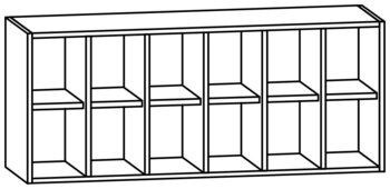 Produktbild von AROBA Hängeschrank, B 119,7 x H 50 x T 35 cm, PG1
