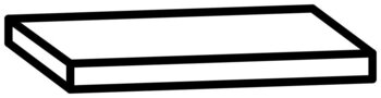 Produktbild von Fachboden für S+H-Garderoben B 22,9 x H 1,9 x T 21,7 cm