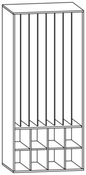 Produktbild von Liegepolsterschrank, B 89,4 x H 200 x T 66 cm, PG2
