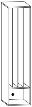 Produktbild von Liegepolsterschrank, B 46,8 x H 200 x T 66 cm, PG2