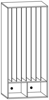 Produktbild von Liegepolsterschrank, B 89,4 x H 200 x T 66 cm, PG2