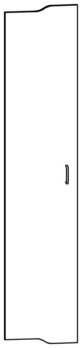 Produktbild von Form-Tür links (T1) für Liegepolster- und Wäsche-Schränke mit B 46,8 cm, PG2