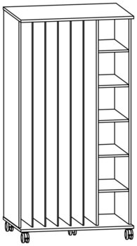 Produktbild von Kombinationswagen, B 89,4 x H 175,3 x T 66 cm, PG2