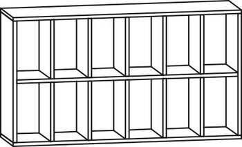 Produktbild von KiWi Windelregal offen, B 104,2 x H 58,4 x T 27 cm, PG2