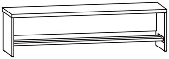 Produktbild von AROBA Kindergartenbank Basic, B 124,6 x T 35 x SH 34 cm, PG2