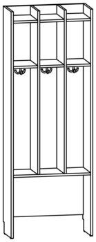 Produktbild von AROBA Hort-Standgarderobe, B 60,6 x H 166,5 x T 27,5 cm, PG2