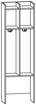 Produktbild von AROBA Hort-Standgarderobe, B 50,8 x H 166,5 x T 27,5 cm, PG2