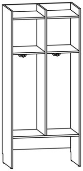 Produktbild von AROBA Krippen-Standgarderobe, B 67,2 x H 150,5 x T 40 cm, PG2