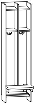 Produktbild von AROBA Krippen-Standgarderobe, B 41 x H 150,5 x T 52,5 cm, PG2