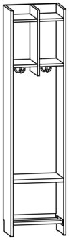 Produktbild von AROBA Hort-Standgarderobe, B 41 x H 166,5 x T 27,5 cm, PG2