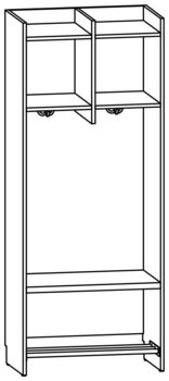 Produktbild von AROBA Hort-Standgarderobe, B 67,2 x H 166,5 x T 40 cm, PG2