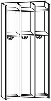 Produktbild von AROBA Hängegarderobe, B 60,6 x H 127,5 x T 27,5 cm, PG2