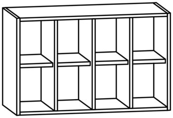 Produktbild von AROBA Hängeschrank, B 80,3 x H 50 x T 35 cm, PG2