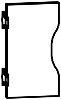 Produktbild von Gard.-Tür link klein mit Formgriff B 31,1 x H 1,9 x T 17,4 cm