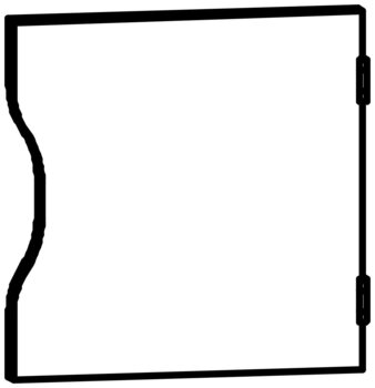 Produktbild von Gard.-Tür rechts klein mit Formgriff B 31,1 x H 1,9 x T 30,55 cm