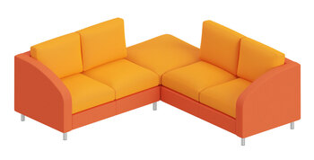 Produktbild von Personalraum-Sofa – Eckgarnitur mit offener Ecke