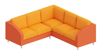 Produktbild von Personalraum-Sofa – Eckgarnitur mit geschlossener Ecke