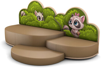 Produktbild von Sofa Waschbär mit zweiter Ebene inkl. Bodenmatte