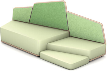 Produktbild von Sofa Edge mit zweiter Ebene inkl. Bodenmatte