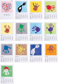 Produktbild von  Bastelkalender weiß DIN A4 zum Selbstgestalten 10x 12 Blatt