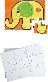 Produktbild von Blanko-Puzzle, DIN A6, à 9 Teile, 12 Stück