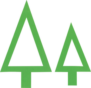 Produktbild von Tannenbaum grün, 230 g/m², 20 Stück