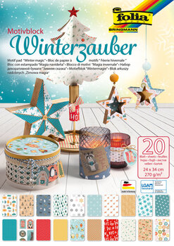Produktbild von Motivblock Winterzauber, 270 g/m², 24 x 34 cm, 20 Blatt