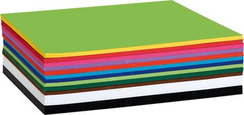 Produktbild von Aktionspaket Bastelkarton, 220 g/m², 50 x 70 cm, 12 Farben, 300 Bogen