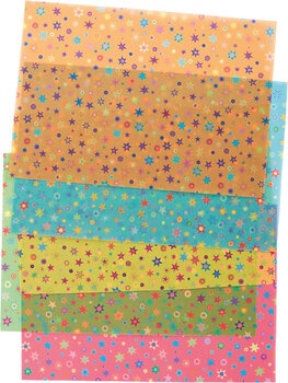 Produktbild von Transparentpapier-Set Sternlis pastell, 115 g/m², 50 x 60 cm, 10 Bogen
