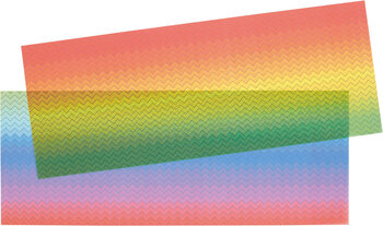 Produktbild von Laternen-Zuschnitte, Regenbogen-Zickzack, 115 g/m², 50 x 20 cm, 25 Bogen