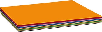 Produktbild von Tonkarton, 170 g/m², 50 x 70 cm, 15 Farben, 100 Bogen