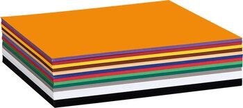 Produktbild von Tonkarton, 170 g/m², 50 x 70 cm, 15 Farben, 300 Bogen
