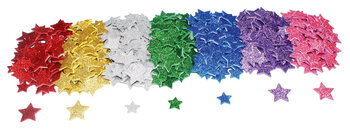 Produktbild von Moosgummi-Sterne, Glitter, selbstklebend, 500 Stück