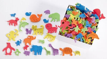 Produktbild von Moosgummi-Tiere, selbstklebend, 500 Stück 