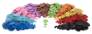 Produktbild von Moosgummi-Kreise, Glitter, selbstklebend, 1.000 Stück