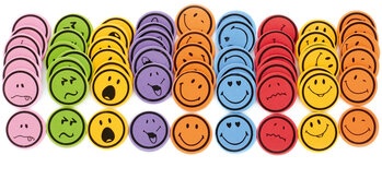 Produktbild von Moosgummi-Sticker Smileys, selbstklebend, 60 Stück 