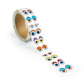 Produktbild von Stickerrolle Augen bunt 1 Rolle mit 2000 Stück