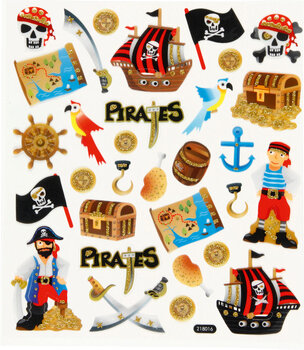 Produktbild von Sticker Piraten, selbstklebend, 32 Stück 