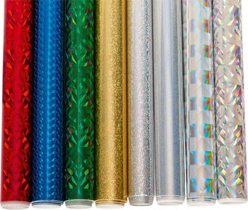 Produktbild von Holografie-Folien-Set, selbstklebend, 1 m x 40 cm, 8 Rollen