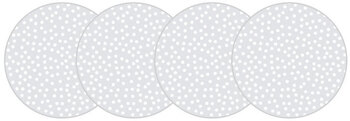 Produktbild von Kreise aus Transparentpapier, Pünktchen weiß, 115 g/m², ø 17,5 cm, 24 Blatt