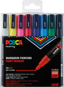 Produktbild von Uni Posca Marker Basisfarben, fein, 0,9 - 1,3 mm