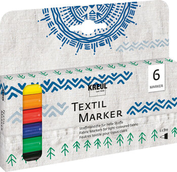 Produktbild von Kreul Textil Marker, fine, 6er-Set