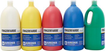 Produktbild von AUREDNIK Fingerfarbe Basisset, 5x 2 Liter