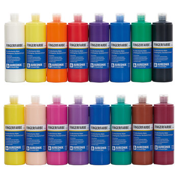 Produktbild von AUREDNIK Fingerfarben Superset, 16x 750 ml