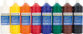 Produktbild von AUREDNIK Schulmalfarbe Basisset, 8x 1 Liter